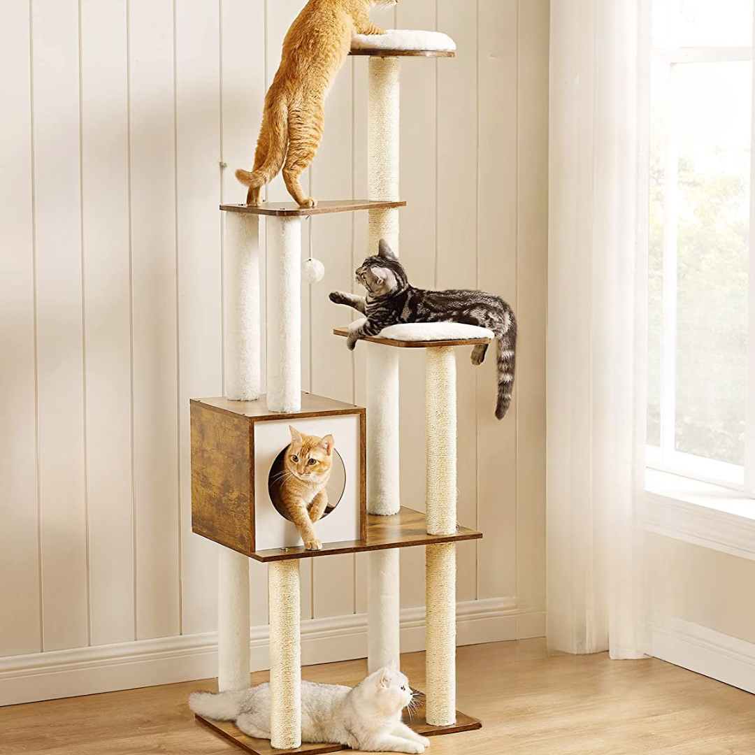 Feandrea Modern Multi-Level Cat Scratcher Tower